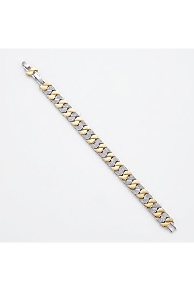 Snartun Premium Gold & Silver Stone Chain Form Stainless Steel Women's Bracel...