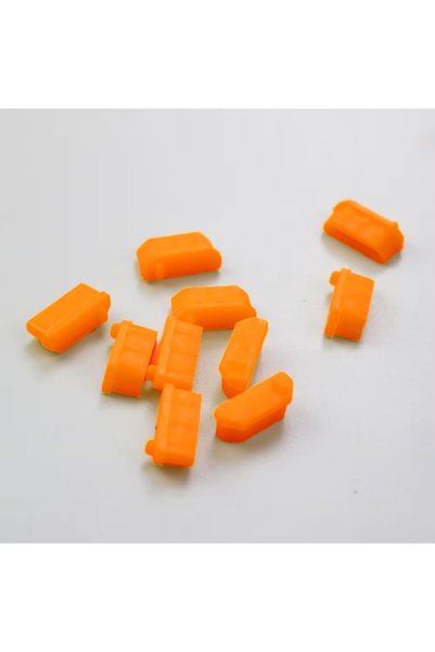 Choice10 Orange 10PC Soft Silicone Notebook HDMI Dust Plug Universal Anti-dus...