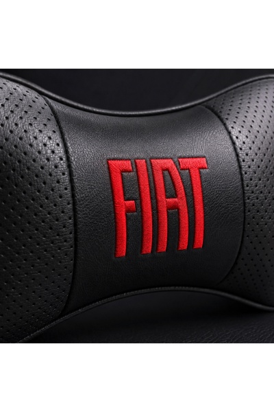 mutlu oto aksesuar Fiat Yeni Logo Boyun Yastık Kırmızı 2 Ad