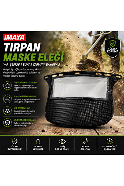 İMAYA TIRPAN MASKESİ ELEĞİ YARI CAMLI (BUHAR YAPMAZ)