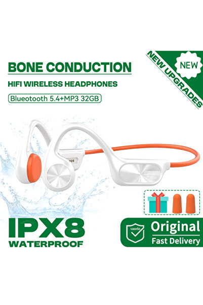 Choice4 New Silver 32GB New IPX8 Waterproof Bone Conduction Headphones Blueto...
