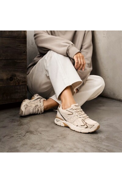 eTayger ORİGİNAL KADIN SNEAKER BEJ-KAHVE YÜRÜYÜŞ AYAKKABISI 36-41