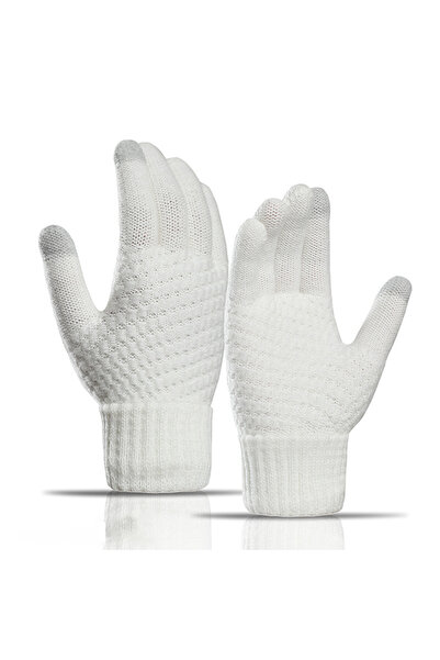 Choice white Autumn Winter Lady Gloves Warm Shopping Pineapple-Pattern Cute K...