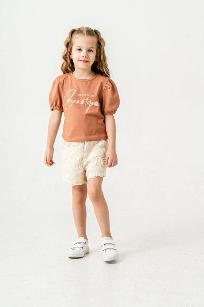 HAUSEkids 4-8 години Beauty Rose комплект за момичета - кафяв