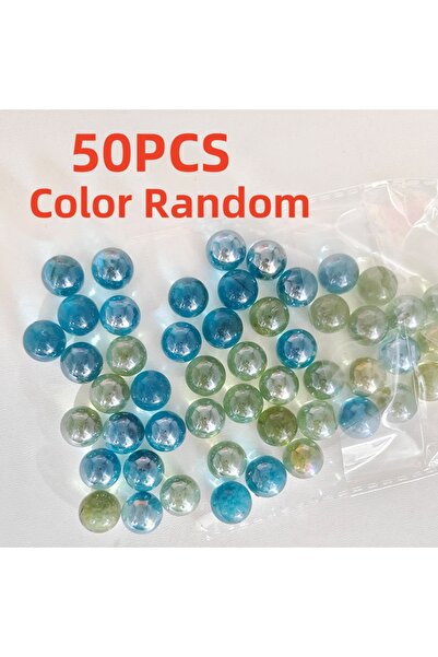 Choice 50pcs Solid color 50PCS 14mm Colorful Glass Marbles Toy Kids Marble Ba...
