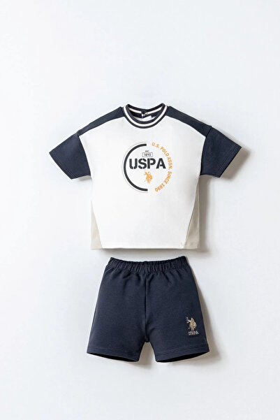 U.S. Polo Assn. طقم للأطفال الذكور من 6-36 شهرًا مرخص من US Polo Assn - مدخن