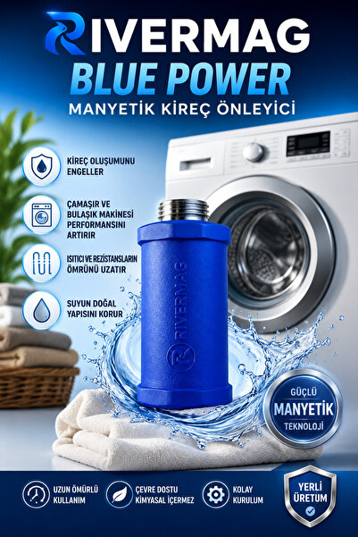 Rivermag Çamaşır Ve Bulaşık Makinesi Manyetik Kireç Önleyici Blue Power Mavi