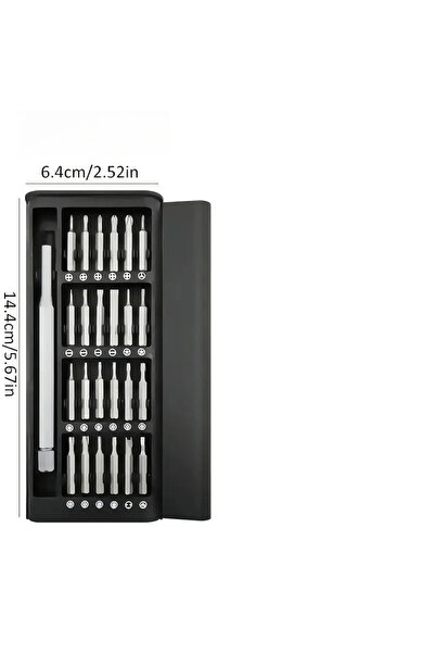Choice1 Grey 25-in-1 Mini Screwdriver Set, Flathead and Crosshead Small Screw...