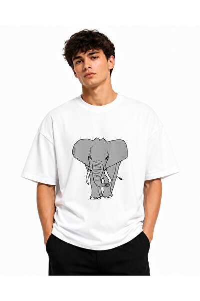 Inscriptie Tricou Unisex Bumbac Premium Casual " Elefant carton "