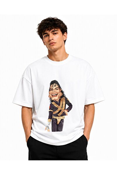 Inscriptie Ουνισέξ Βαμβακερό T-Shirt Υψηλής Ποιότητας  "Michael Jackson "