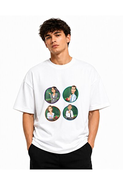 Inscriptie Unisex Premium Cotton Casual T-Shirt "Male and female teacher"