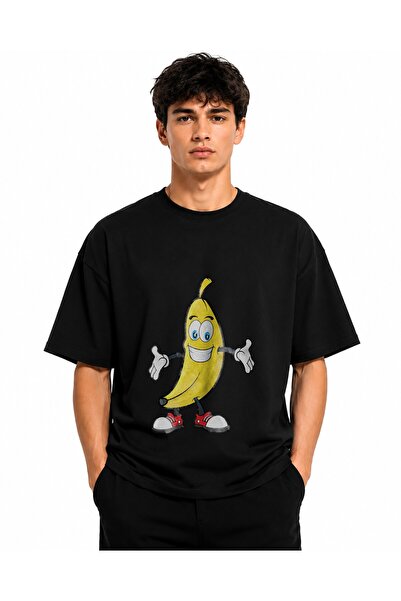 Inscriptie Tricou Unisex Bumbac Premium Casual " Banana Mickey "