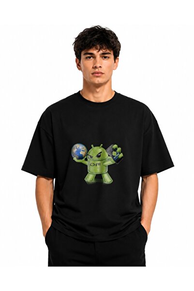 Inscriptie Unisex Premium Cotton Casual T-Shirt "Android bad"