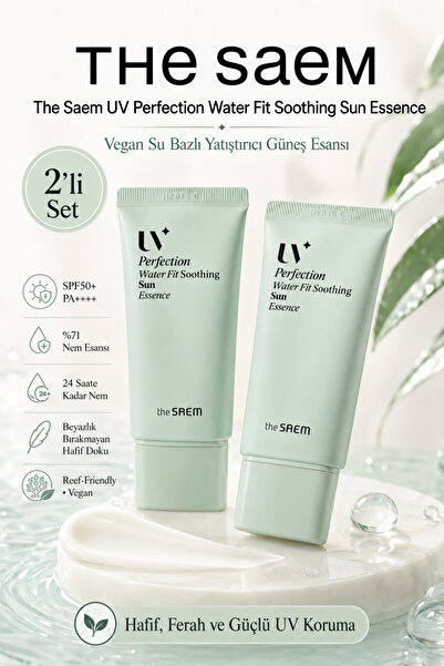 THE SAEM UV Perfection Waterfit Soothing Sun Essence SPF50+ PA++++/Vegan, Su ...