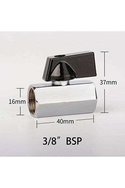 Choice3 SN-03 1/8" 1/4" 3/8" 1/2" Threaded Mini Brass Ball Valve BSP Male To ...
