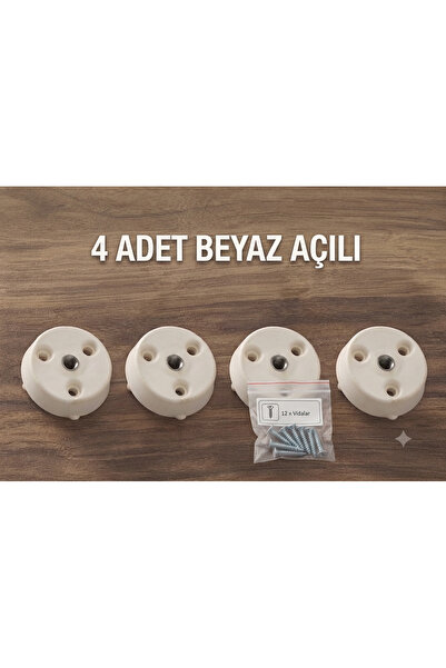 HAMADEX 4 Lu Açılı Plastik Bağlantı Aparatı (m8 Vida Girişli ) Ahsap Masa , S...