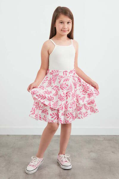 Fulla Moda Patterned Girl's Skirt