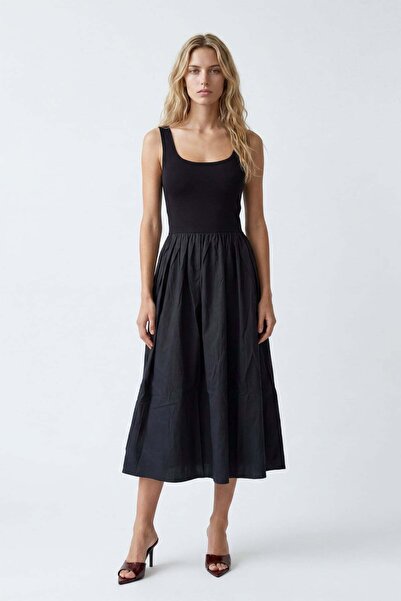 HAKKE Women's Strappy Basic Midi Dress