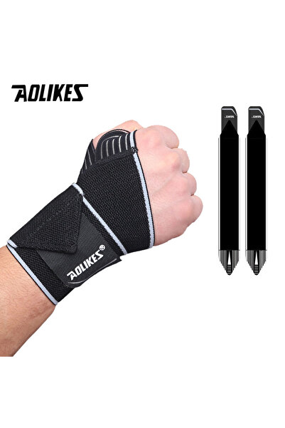 Aolikes Gray 1 Pair Wrist Brace with Thumb Support Wrist Compression Straps f...