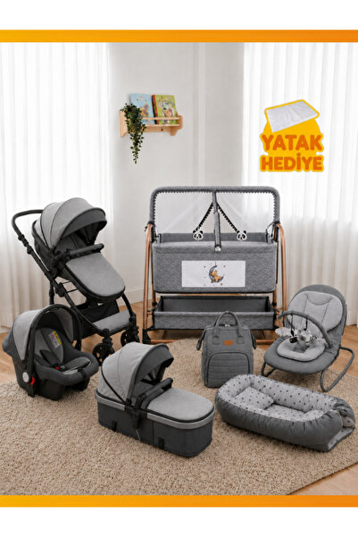 4Baby Moda Bebekler Yeni Nesil Comfort Gold Travel Sistem Bebek Arabası Pusetli2