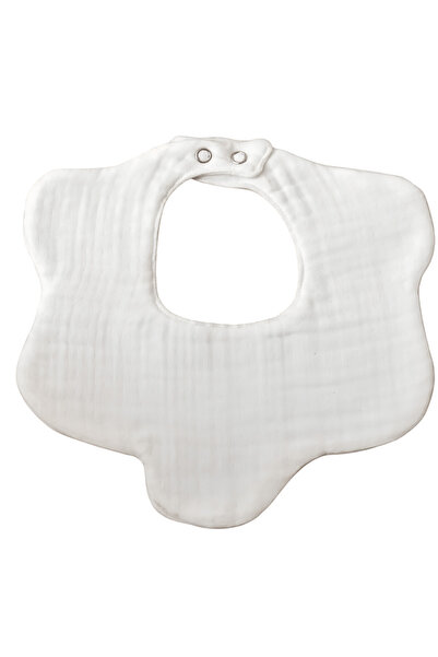 elibaby 100% Organic Cotton 8 Layer Multi Extra Soft Muslin Floral Bib White,...