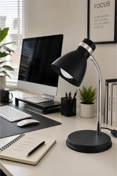 Generic Brand Nisaluce Modern Chrome Spiral Table Lamp•• Office Study Desk Lamp Direction Adjustable | |   Wired Study Lamp Office Lamp Student Desk Lamp Adjustable Lighting Angle Night Reading Lamp