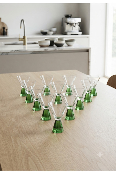 Generic Luxury Glass Serving Bowl Set with Colorful Base - Modern and Stylish...