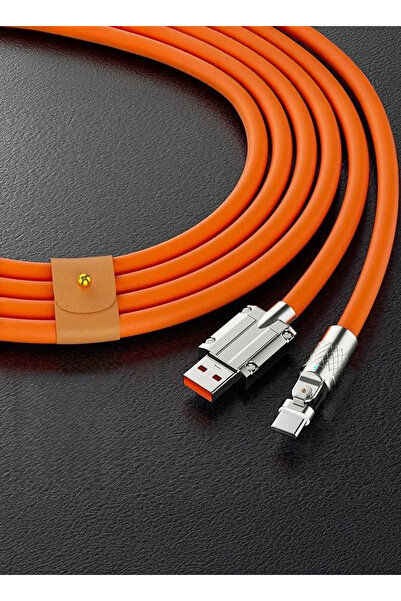 Yallabena كابل شحن سريع من USB-A إلى USB-C بزاوية 180 درجة °   رأس دوار بزاوي...