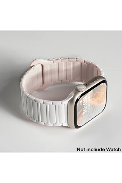 Choice22 42 44 45 46 49mm White Pink Silicone Strap for Watch 46mm 42mm 49mm ...