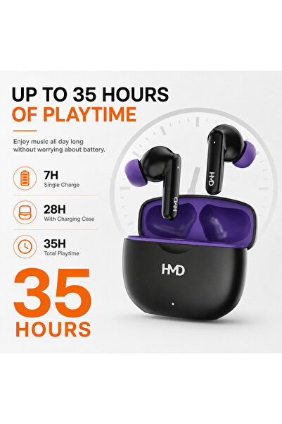 Hmd سماعات أذن لاسلكية حقيقية DUB P70، مشغلات صوت 10 مم، ميكروفونات بتقنية AI...