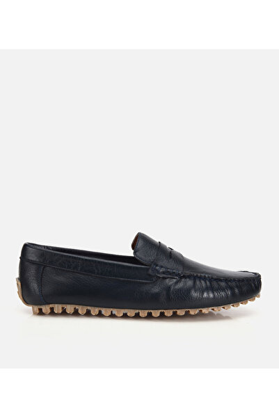 Hotiç Erkek Deri Lacivert Comfort Günlük Loafer