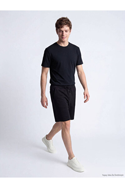 Kip Black Plain Crew Neck T-Shirt