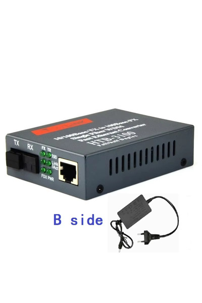 choice2 B side Media Converter HTB-3100 Fiber Optical Single Mode Single Fibe...