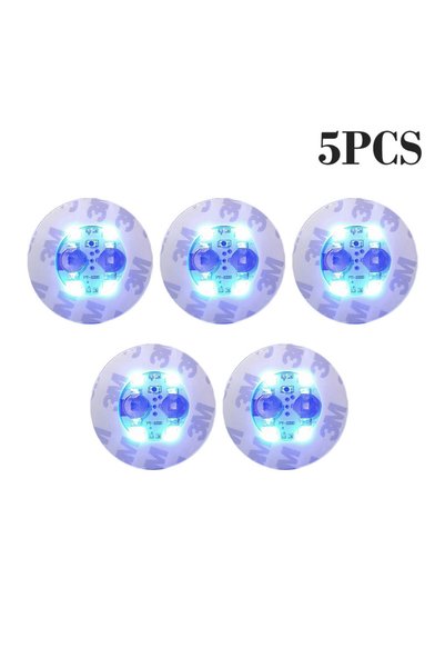 Choice5 6 سم أزرق 5 قطع 100 قطعة LED أدوات المائدة حصيرة كوب ملصق مضيء ملون و...