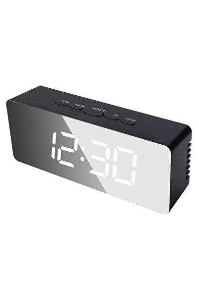 Choice black Digital Alarm Clock LED Electronic Desktop Clock with Temperatur...