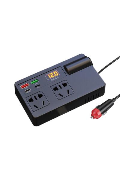 Choice Digital display Car Inverter Power Adapter 200W DC 12V/24V to AC 220V ...