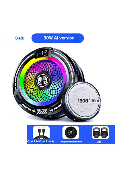 Choice FS18 30W balck FS18 AI Mobile Cooler 30W Magnetic Back-clip Ice Coolin...