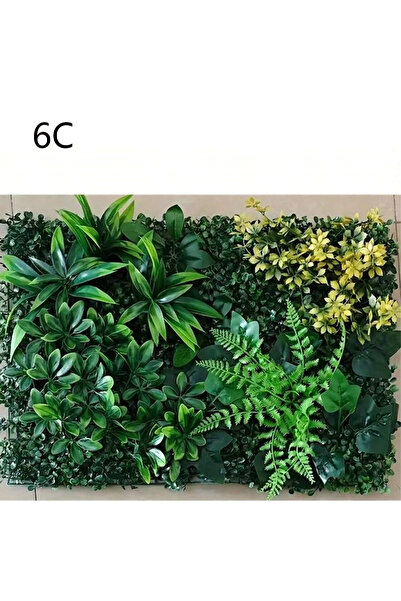Choice4 6C Artificial Green Wall Panels Faux Jungle Grass Decor for Home Gard...