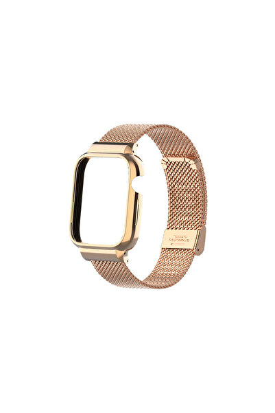 Choice4 watch4 rose gold 2in1 Set Milanese Loop Strap with Classic Snap and M...