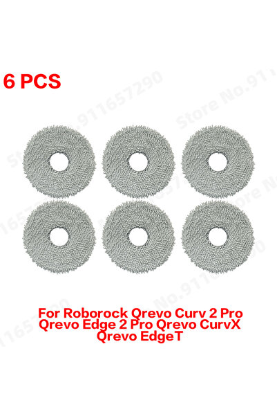 Choice12 roborock 6 Pcs For Roborock Qrevo Curv 2 Pro Qrevo Edge 2 Pro Qrevo ...
