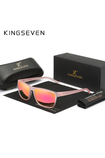 Choice نظارات شمسية KINGSEVEN الجديدة المستقطبة باللون الوردي الشفاف للنساء ل...