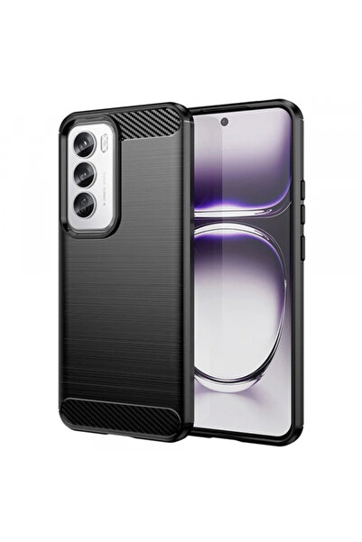 OPPO Husa pentru Reno12, Techsuit, Carbon, Neagra