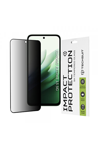 Techsuit Folie de protecție pentru Xiaomi Redmi 15 5G, 111D Privacy Full Glue...