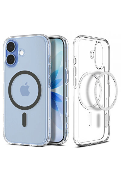 Apple Husa MagSafe pentru iPhone 17, Spigen, Ultra Hybrid, Gri