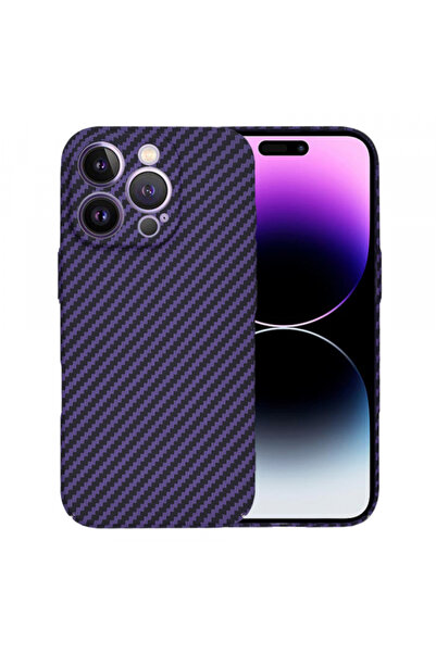 Apple Husa pentru iPhone 14 Pro Max, Techsuit, Carbonite FiberShell, Mov