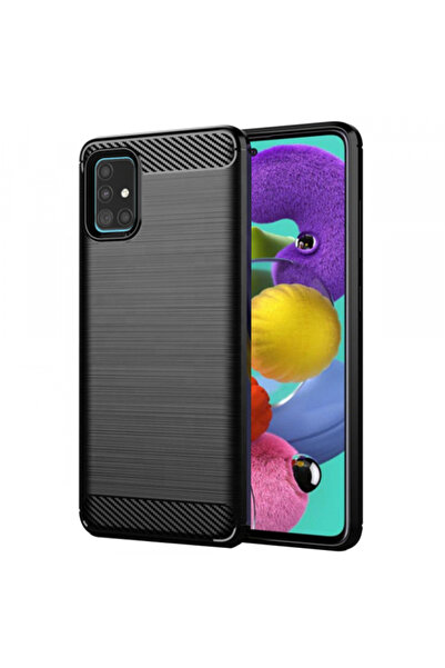 Samsung Husa pentru Galaxy A51 A515, Techsuit, Carbon, Neagra