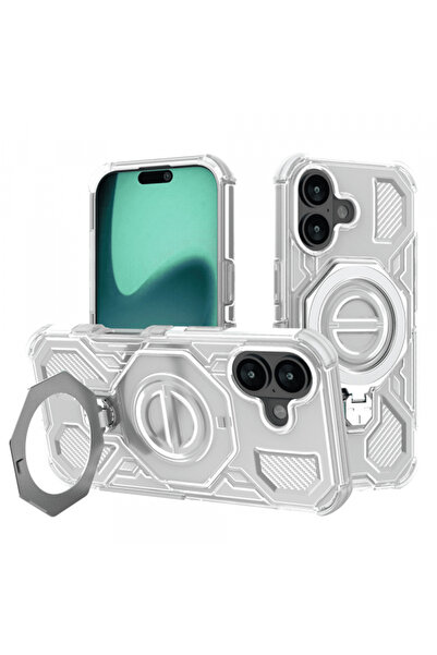 Apple Husa pentru iPhone 16, Techsuit, Carbon Shield Pro, Alba