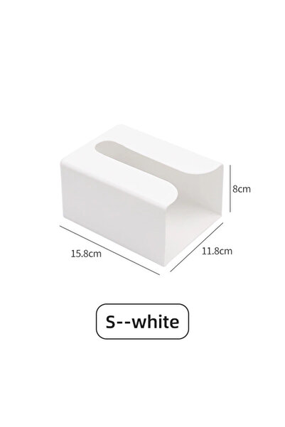 Choice1 czh-white Tissue Box Punch-free Wall-mounted Storage Box Organizer Sp...