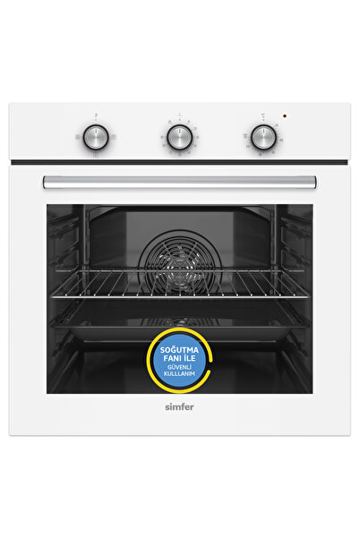 Simfer 8202 0+3 Fonksiyon Mekanik Beyaz, Power Turbo Ankastre Fırın