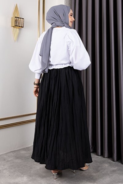 Generic Brand Lined Skirt-Black